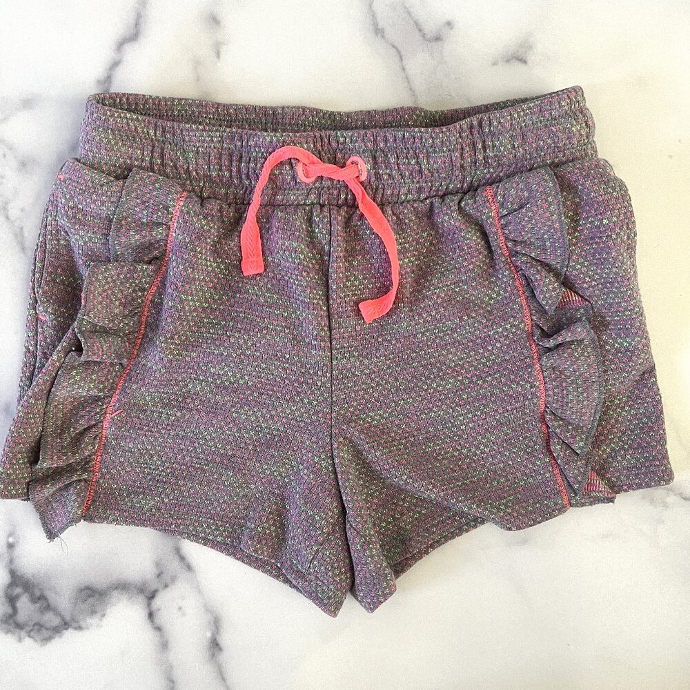 Cat & Jack Ruffled Shorts, Gray/Multi, Size L (10/12)